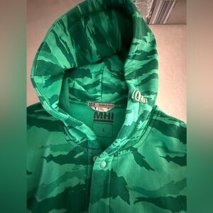 Rare MHI Maharishi Green Camouflage Hoodie Cuban Lizard. Size Large